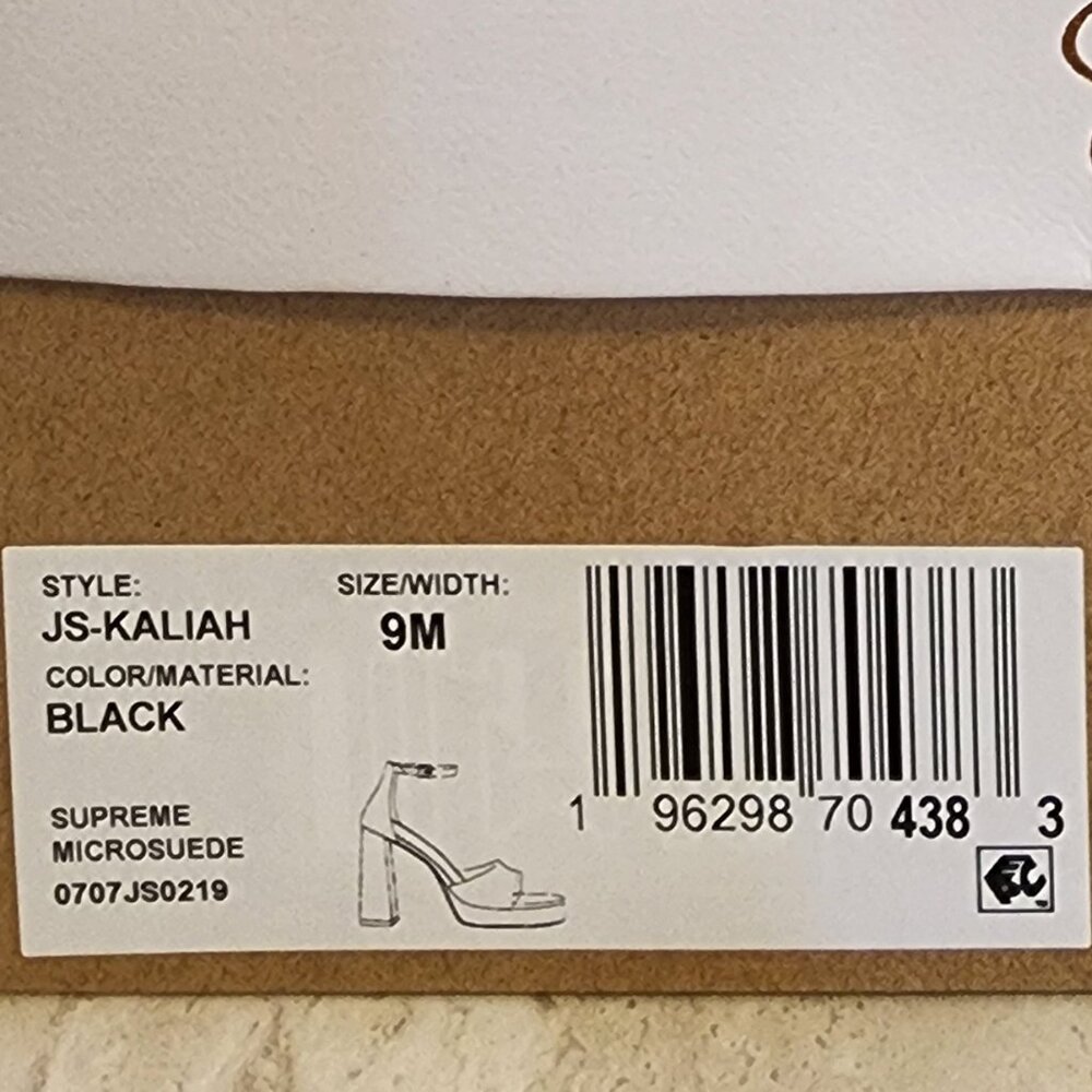 Jessica Simpson Womens Kaliah Ankle-Strap Blo Black Suede from Macy’s - c010 - Picture 7 of 7